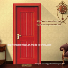 Puerta de chapa color para Interior, superficie de madera del PVC.